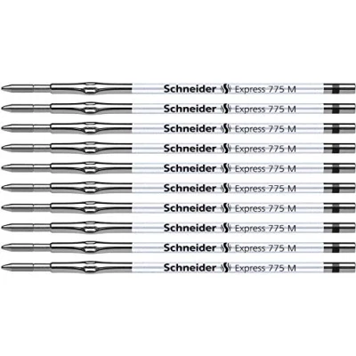 Imagen de Schneider Express 775 Repuesto para bolígrafo (grosor de escritura M, indeleble conforme a ISO 12757 2 H), color negro (10 unidades)