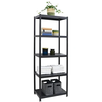 Imagen de shelfr Estanteria Estilo Industrial Negra 61x41x170 Métalica 5 Niveles Salon Moderna Muebles de Cocina Almacenamiento Estante Negro Dormitorio