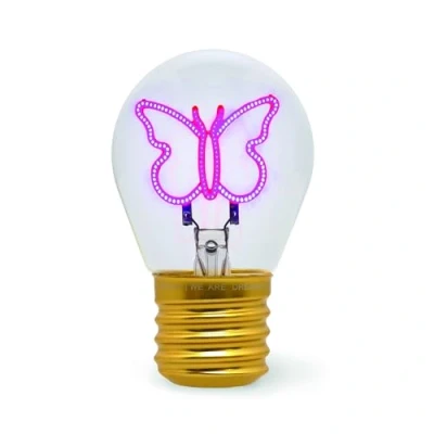 Imagen de Legami Lámpara de Mesa en Forma Bombilla, recargable con Cable USB, inalámbrica, Ficción Tema Butterfly, 6,8 x 10,3 cm