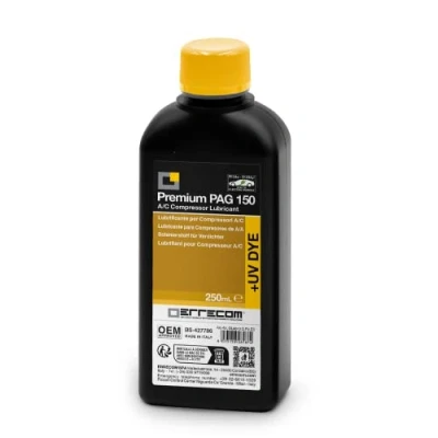 Imagen de ERRECOM PAG 150 Premium + UV DYE 250 ml, Lubricante para Compresores A/A tradicionales o eléctricos de los automóviles, funcionantes con GAS refrigerante R134a y R1234yf