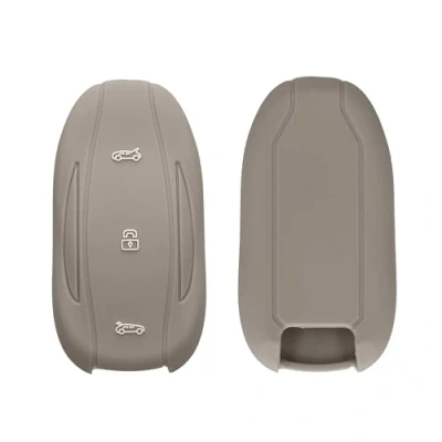 Imagen de kwmobile Funda Compatible con Tesla Model S/Model Y/Model 3 Carcasa Protectora de Silicona para Llave Coche Case en Gris