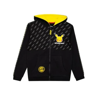 Imagen de Pokemon Sudadera Niños Niño Pikachu con Capucha para Negro 7 8 años