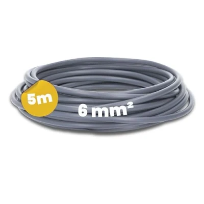 Imagen de Kalitec 5 metros H07V K 6 mm² gris cable flexible I mm2 cableado fino de un solo para armario control