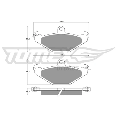 Imagen de TOMEX brakes TX 12 20 Juego de pastillas freno Eje delantero preparado para indicador desgaste BMW: 3 Berlina, Cabrio, Touring
