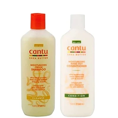 Imagen de Cantu Moisturizing Cream Shampoo 13.5 oz &amp; Rinse Out Conditioner by