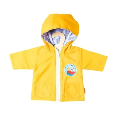 Imagen de Heless 1525 Anorak reversible con capucha para muñecas en diseño marítimo, talla 28 35 cm, protege del viento y la intemperie