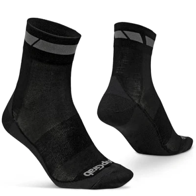 Imagen de GripGrab Merino Wool Regular Cut Cycling Socks Single &amp; Multi Pack Box of 1 and 3 Pairs Breathable Bicycle Sports Calcetines Ciclismo, Unisex Adult, Negro, M (41 44)