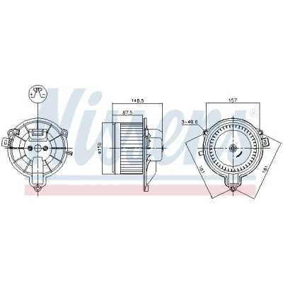Imagen de NISSENS 87572 Ventilador de Calefacción sin controlador incorporado IVECO: DAILY 4 Kasten/Kombi,