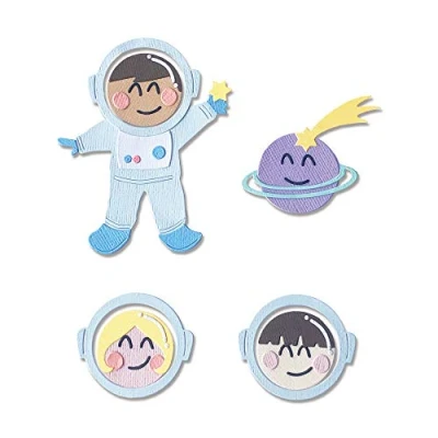 Imagen de Sizzix 665090 Thinlits Troquel astronauta de Olivia Rose (13 unidades)