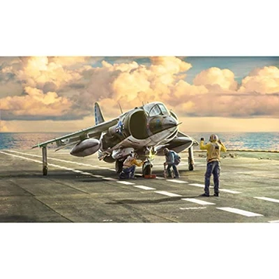 Imagen de Italeri Italia 1410S 1:72 AV 8A Harrier, maqueta, construcción de Modelos, Manualidades, aficiones, Pegado, Kit plástico, Color Plateado, Large