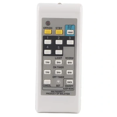 Imagen de Lazmin Control Remoto de Ventilador eléctrico Universal, ABS Controlador Velocidad Techo Blanco Reemplazo Resistente al Desgaste para KDK ELMARK