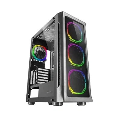 Imagen de CAJA TORRE E ATX MARS GAMING MC NEO BLACK PREMIUM 4 VENTILADORES ARGB FRONTAL Y LATERAL DE CRISTAL TEMPLADO SIN FUENTE ALIMENTACION