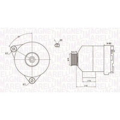Imagen de MAGNETI MARELLI 063731872010 Alternador 12V 120A MERCEDES BENZ: Clase C Berlina, E Vito Mixto, CHRYSLER: Crossfire Coupé