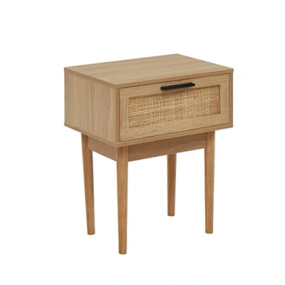 Imagen de BAÏTA Mesita de Noche Amana, Barniz y tableros partículas, Madera, L40cm