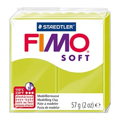 Imagen de STAEDTLER 8020 52. Pasta para modelar de color verde limón Fimo Soft. Caja con 1 pastilla 57 gramos.