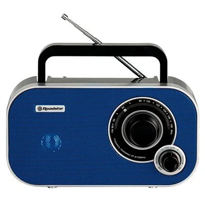 Imagen de Radio Portátil Fm Analógica, Roadstar Tra 2235bl,funciona Red/pilas, Toma Auriculares, Altavoz 6.4w, Azul