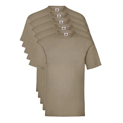 Imagen de Fruit of the Loom Valueweight 5 Pack Camiseta, Verde (Khaki 3m), XX Large (Talla del Fabricante: 2 X L) (Pack de 5) para Hombre