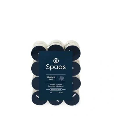 Imagen de Spaas Velas de té perfumadas, 4,5 h, paquete 24 unidades, aroma Midnight Magic