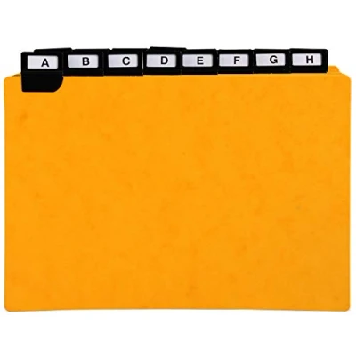 Imagen de Paquet de 24 guides alphabetiques 5/10eme a onglets metalliques pour un classement en largeur 148x21