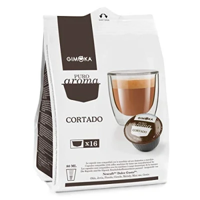 Imagen de Gimoka Compatible Para Nescafè Dolce Gusto 64 Cápsulas Sabor CORTADO Made In Italy 4 Paquetes De 16