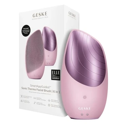 Imagen de GESKE Cepillo facial térmico sónico SmartAppGuided™ 6 en 1 Limpieza de la piel con función calor Masajeador eléctrico