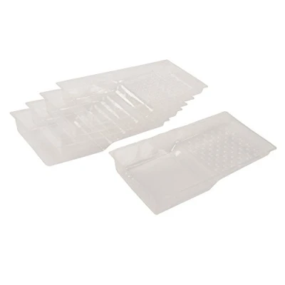 Imagen de Silverline Tools herramientas 450193 desechables rodillo bandeja maletero, transparente, 100 mm, set de 5 piezas
