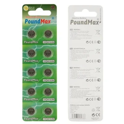 Imagen de PoundMax® 10 pilas de botón alcalinas AG13 LR44 1,5 V