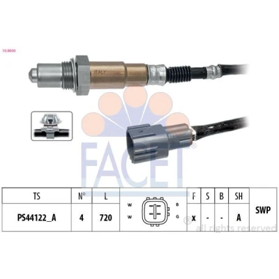 Imagen de FACET 10.8600 Sonda lambda con material de fijación térmico, plana, Rosca engrasada MAZDA: 6 Familiar, Berlina