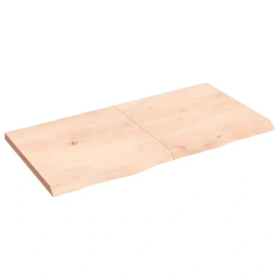Imagen de vidaXL Tablero de Mesa, Superficie Escritorio, Repuesto Estantería Comedor, Madera Maciza Roble sin Tratar
