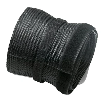 Imagen de Ewent Funda para Cables Eléctricos 2m 100mm,Manguito de con Cierre Velcro,Ocultación Oficina,Casa, Gestión Ordenador,Cubrecables Oficina,Casa,Coche Negro