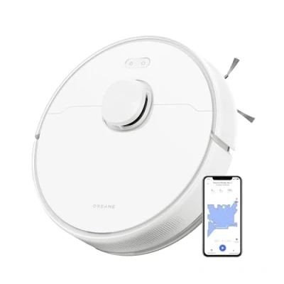 Imagen de Dreame D9 MAX Gen 2 Robot Aspirador y Fregasuelos, 6000Pa Aspirador, LDS Navegación, Múltiples Mapas, Adecuado para Pisos/Alfombras/Pelo de Mascotas, WiFi/Alexa/Control App, Blanco