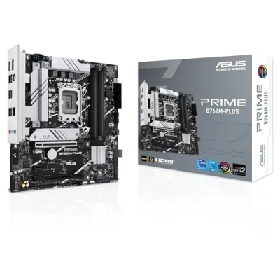 Imagen de ASUS Prime B760M PLUS Placa Base Intel B760 LGA 1700 mATX (PCIe 4.0, M.2, Realtek 2.5Gb Ethernet, DP, HDMI, SATA 6 Gbps, USB Tipo C, Protector de E/S premontado, Aura Sync)