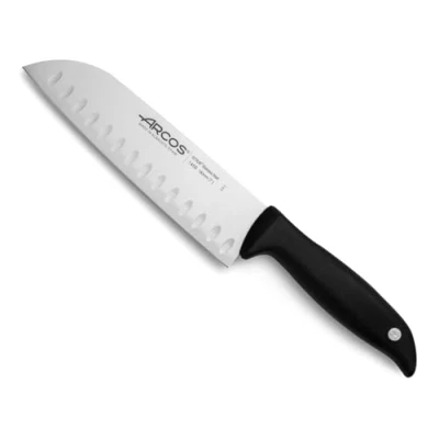Imagen de Arcos Cuchillo Santoku Hoja Acero Inoxidable Nitrum y 180 mm con Mango Polipropileno Negro Diseño Innovador para Uso Diario Erie Menorca Color