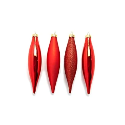 Imagen de HEITMANN DECO Adorno para árbol de Navidad (Cristal, 14 cm), Color Rojo