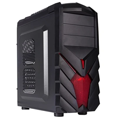 Imagen de Black Lion PG1137 Midi Tower Carcasa de Ordenador Caja (PC, Acero, ATX,Micro ATX, Negro, Rojo, Juego)