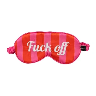 Imagen de Fisura Antifaz para dormir “f*ck off suave. ojos original rosa y rojo. Máscara de ultrasuave con goma elástica. 20 x 10 cm.