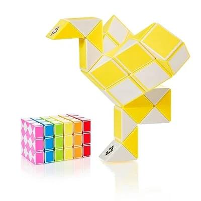 Imagen de CUBIDI Serpiente mágica con Bloques Juegos de Rompecabezas Regalos Cumpleaños Niños Colegio Unisex Pequeños obsequios para Adultos Azul 36 Tamaño Bloque 24 mm x 17