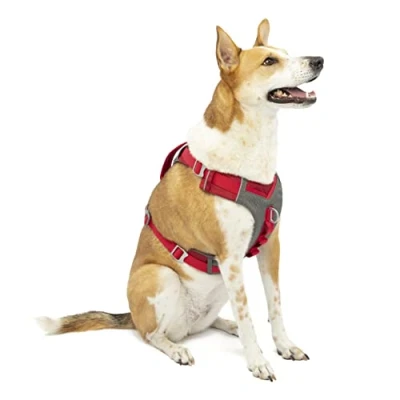 Imagen de Kurgo Journey Air Arnés para Perro, Reflectante Correr Pasear Caminar y Viajes, Ajustable Rojo, L