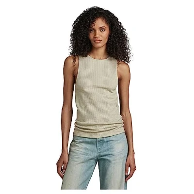 Imagen de G STAR RAW Tanktop 3D Rib , Tops para Mujer, Beige (spray green D23093 D276 D606), M