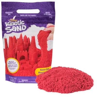 Imagen de Kinetic Sand Arena MÁGICA ROJA 907 g Mágica para Jugar y moldear Juegos Infantiles 6070101 Manualidades Niños Juguetes 3 Años +