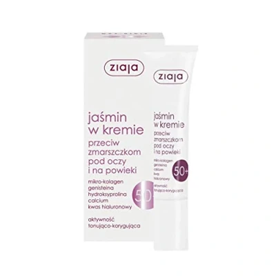Imagen de ZIAJA Crema antiarrugas para ojos de JASMINE piel madura 50+ 15 ml