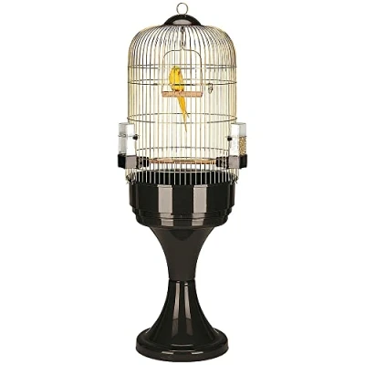 Imagen de Ferplast Jaula para Pájaros MAX 6 Pájaros, Loros, Cacatúas, de Metal, Todos los Accesorios Comedero Perchas 53 x h 165 cm.
