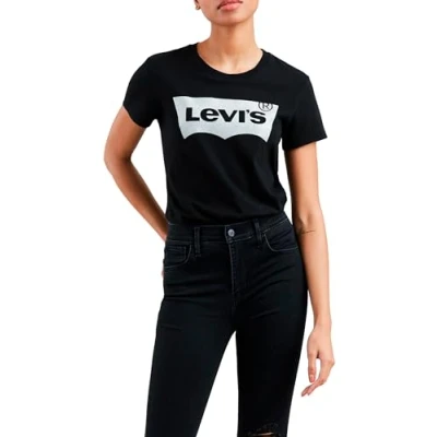 Imagen de Levi&#039;s The Perfect Tee , Large Batwing Logo, Camiseta, Mujer, Holiday Black, XL