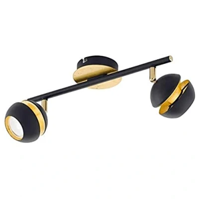Imagen de EGLO Foco Nocito GU10, 6.6 W, Negro y Oro, 36 x 10.5 3 cm