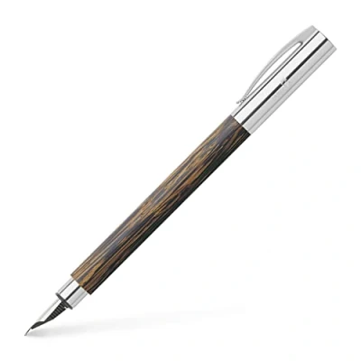 Imagen de Faber Castell Ambition Cocos 148171 Pluma estilográfica, ancho F, incluye caja de regalo y convertidor