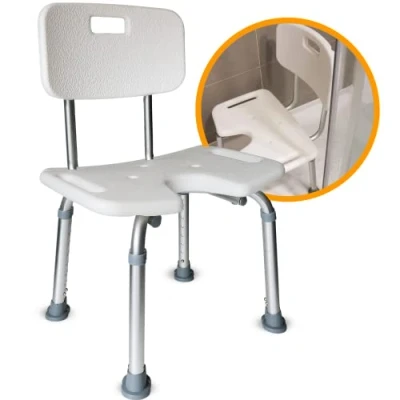 Imagen de OrtoPrime Taburete Baño Ducha Forma de U Higiénico Banqueta Adultos Silla para Personas Mayores Taburetes Confort