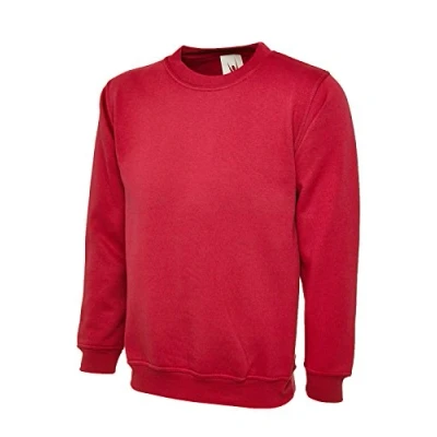 Imagen de Uneek, Sudadera clásica lisa de cuello redondo, 300 g, Rojo, S