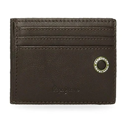 Imagen de Pepe Jeans Badge Tarjetero Marrón 9,5x7,5 cms Piel