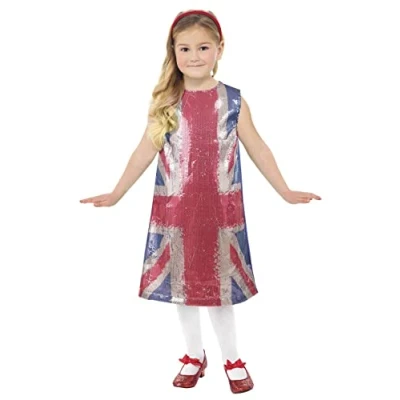 Imagen de Smiffys Vestido de la bandera británica All That Glitters, disfraz