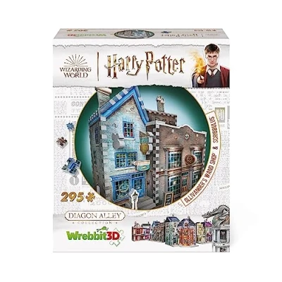 Imagen de Wrebbit3D , Diagon Alley Collection: Ollivanders &amp; Scribbulus (295pc) 3D Puzzle Ages 14+